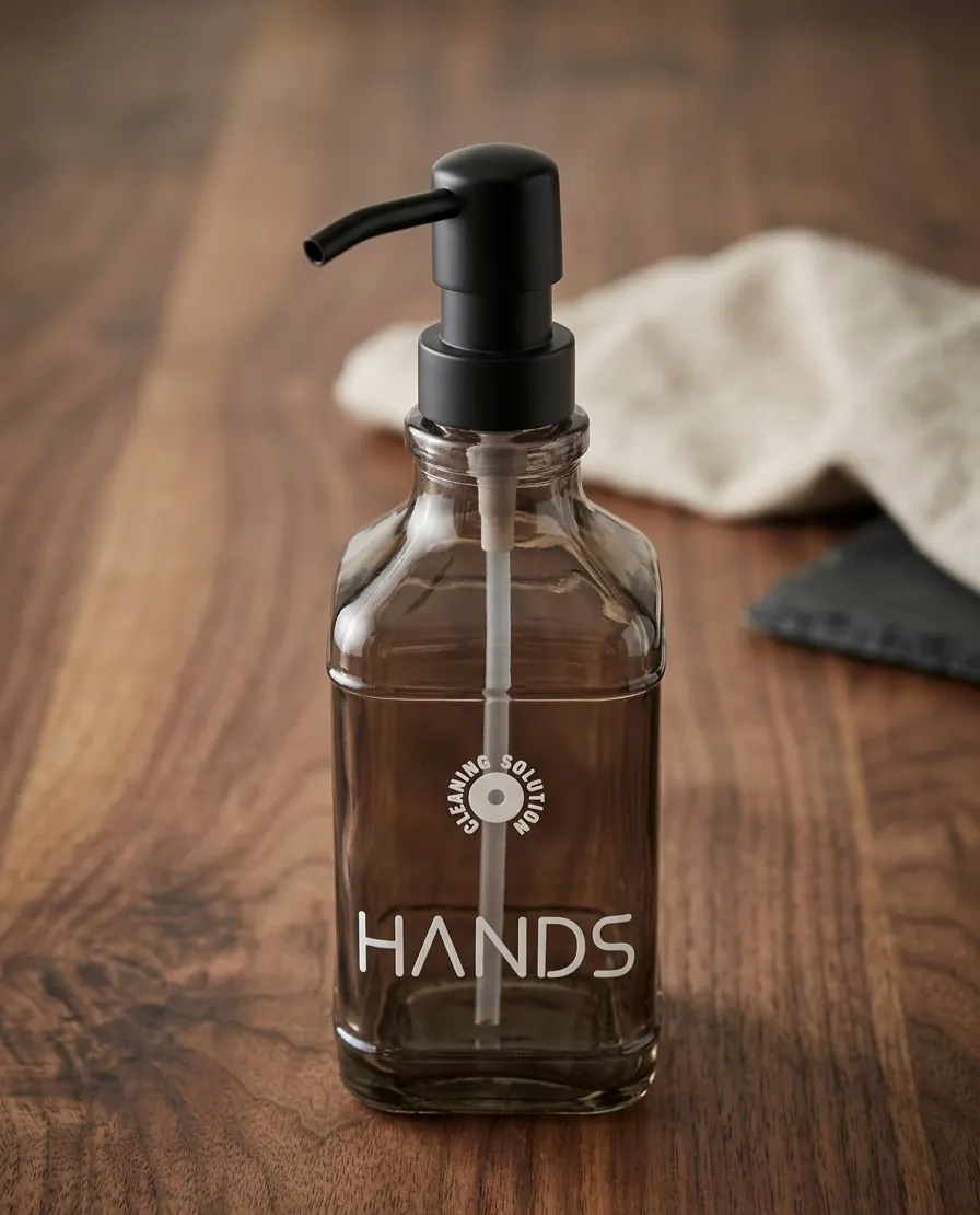 Suwuk sabyn üçin dozator "Hands" ýazgyly