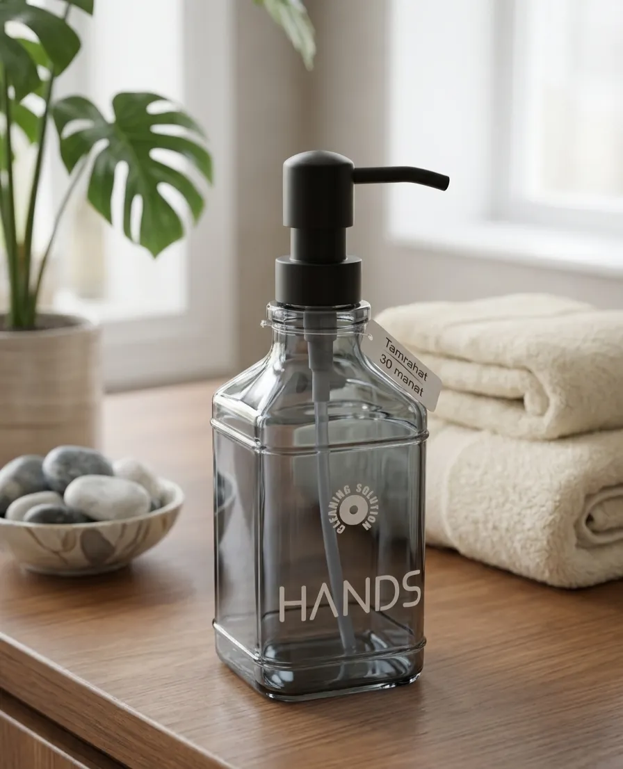 Suwuk sabyn üçin dozator "Hands" ýazgyly