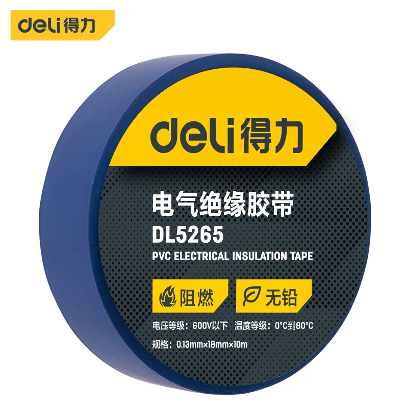 Deli DL5265 Электроизоляционная лента 0.13mmx18mmx10m синяя